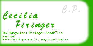 cecilia piringer business card